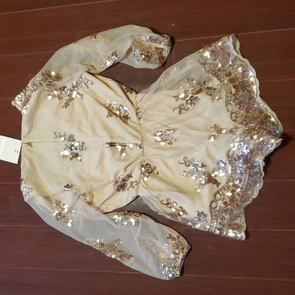 ShowPo gold sequins romper NWT - Picture 6 of 8
